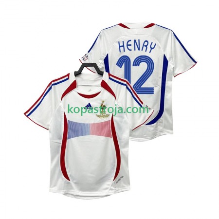 Billiga Fotbollströjor Frankrike Henry 12 2006 Retro Borta tröja Kortärmad